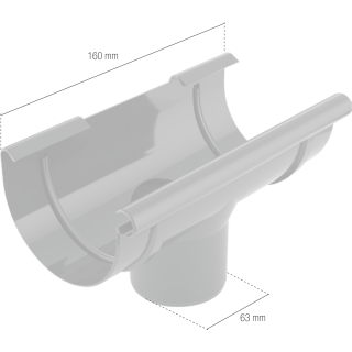 BRYZA PVC Stutzen 75 mm Braun | Plastový okapový systém BRYZA PVC