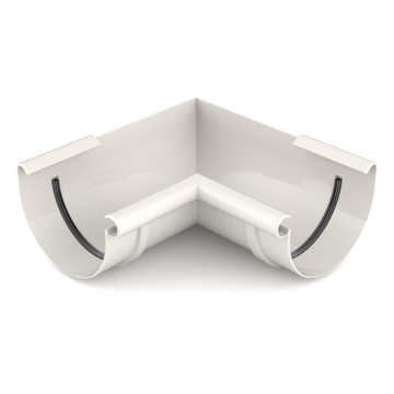 Narożnik wewnętrzny BRYZA PVC 90° 75 mm biały (RAL 9010) | Plastikowy system rynnowy BRYZA PVC