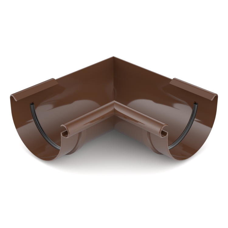Narożnik wewnętrzny BRYZA PVC 90° 75 mm brązowy (RAL 8017) | Plastikowy system rynnowy BRYZA PVC