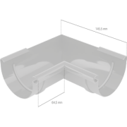 BRYZA PVC Belső szeglet 75 mm Barna | Plastový okapový systém BRYZA PVC