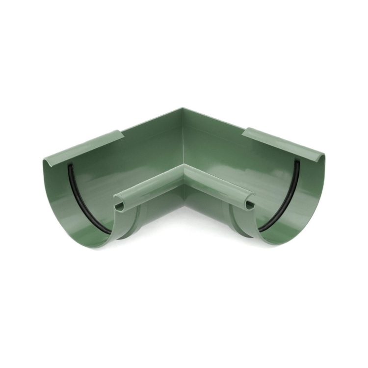 BRYZA PVC Vnútorný roh 75 mm zelený | Plastový okapový systém BRYZA PVC