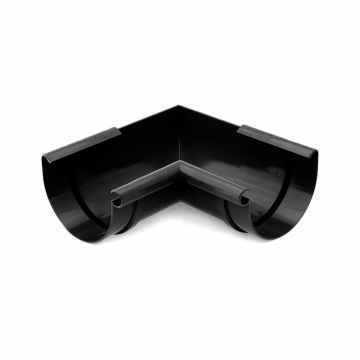 Narożnik wewnętrzny BRYZA PVC 90° 75 mm czarny (RAL 9005) | Plastikowy system rynnowy BRYZA PVC