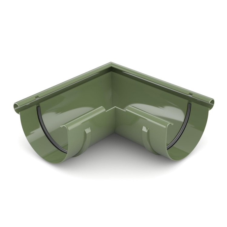 BRYZA PVC vnější roh 90°  75 mm zelená (RAL 6020) | Plastový okapový systém BRYZA PVC