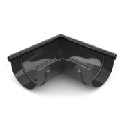 BRYZA PVC Eckstück Aussen 75 mm Schwarz | Plastový okapový systém BRYZA PVC