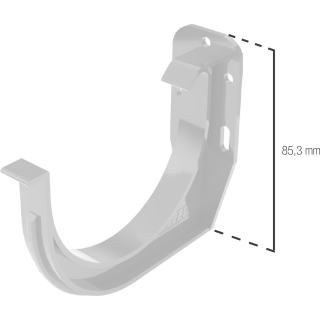 BRYZA PVC Uchwyt rynnowy 75 mm brąz | Plastový okapový systém BRYZA PVC