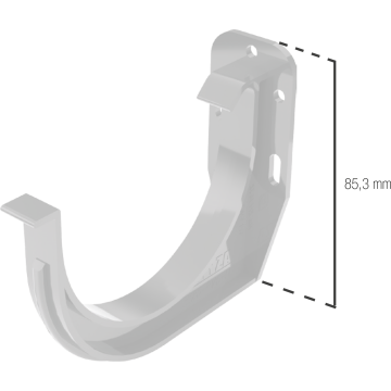 Hak rynnowy doczołowy BRYZA PVC 75 mm zielony (RAL 6020) | Plastikowy system rynnowy BRYZA PVC