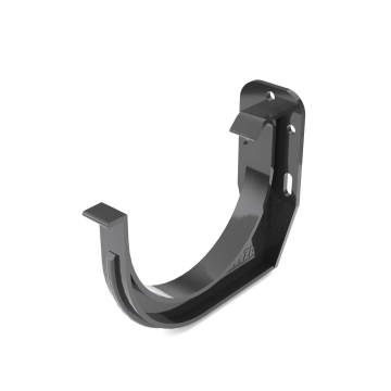 Hak rynnowy doczołowy BRYZA PVC 75 mm czarny (RAL 9005) | Plastikowy system rynnowy BRYZA PVC