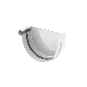 Denko rynny lewe BRYZA PVC 75 mm białe (RAL 9010) | Plastikowy system rynnowy BRYZA PVC