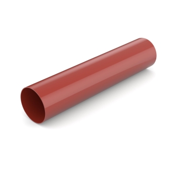 Rura spustowa BRYZA PVC 63 mm czerwona (RAL 3011), długość 4 m | Plastikowy system rynnowy BRYZA PVC