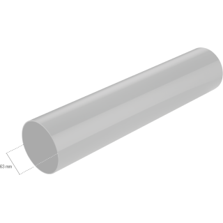 BRYZA PVC Rura spustowa 63 mm 3 m czerwony | Plastový okapový systém BRYZA PVC