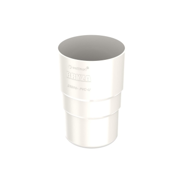 Złączka rury spustowej BRYZA PVC 63 mm biała (RAL 9010) | Plastikowy system rynnowy BRYZA PVC