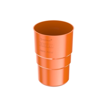 Złączka rury spustowej BRYZA PVC 63 mm ceglasta (RAL 8004) | Plastikowy system rynnowy BRYZA PVC