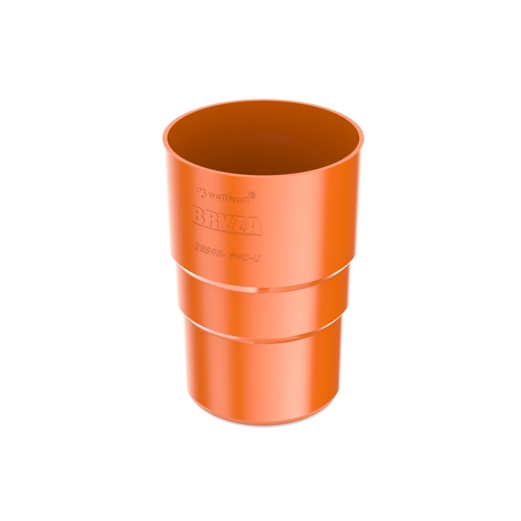 Złączka rury spustowej BRYZA PVC 63 mm ceglasta (RAL 8004) | Plastikowy system rynnowy BRYZA PVC