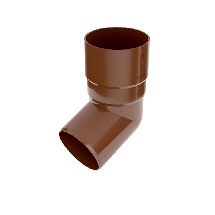 BRYZA PVC koleno 63 mm hnedé | Plastový okapový systém BRYZA PVC