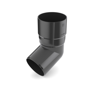 BRYZA PVC koleno 67,5°  63 mm grafitová (RAL 7021) | Plastový okapový systém BRYZA PVC