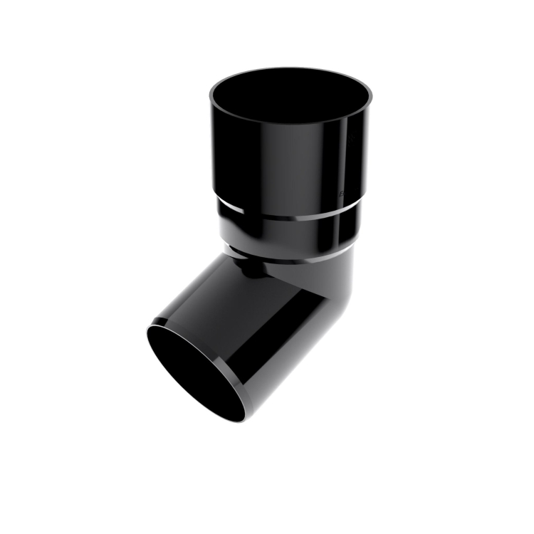 BRYZA PVC koleno 67,5°  63 mm černá (RAL 9005) | Plastový okapový systém BRYZA PVC