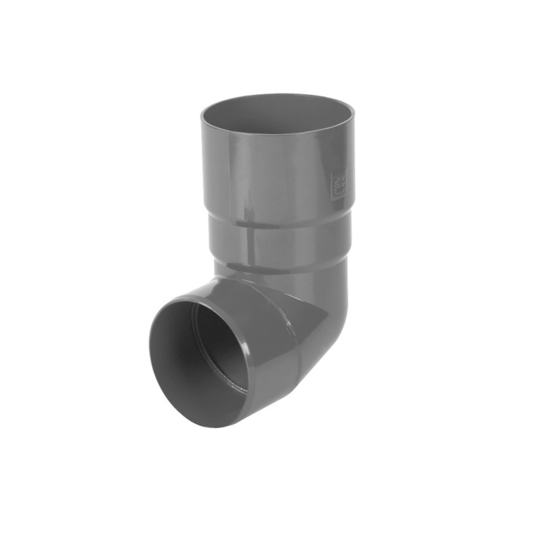 BRYZA PVC koleno akýkoľvek uhol 63 mm grafit BRYZA PVC koleno akýkoľvek uhol 63 mm grafit
