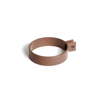 Obejma rury spustowej BRYZA PVC 63 mm brązowa (RAL 8017) | Plastikowy system rynnowy BRYZA PVC