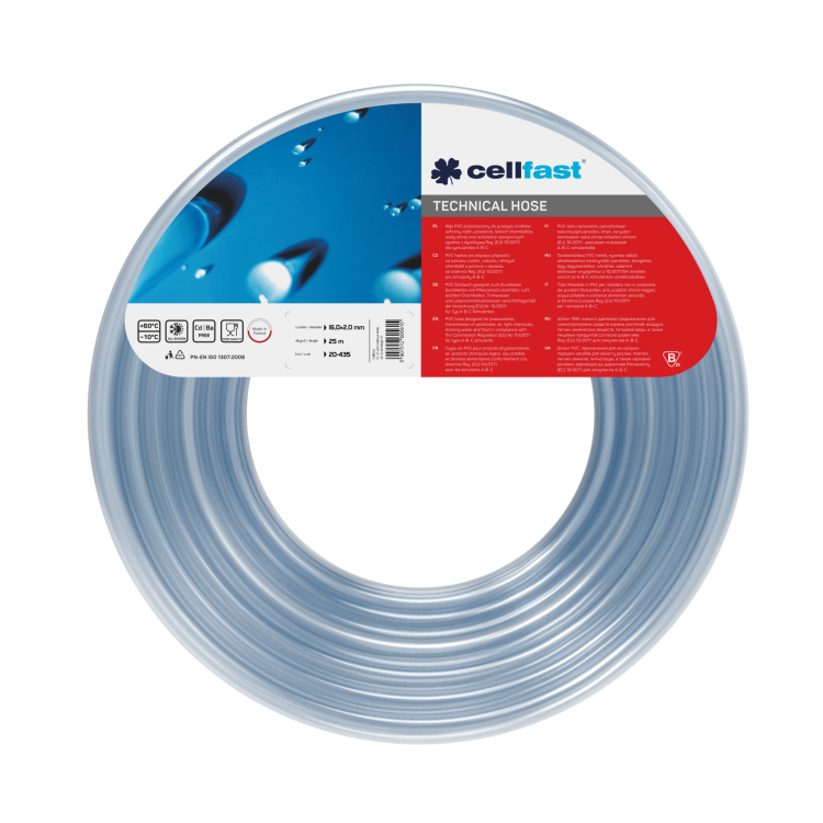Technischer Schlauch ohne Einlage 19,0 × 2,5 mm 25 m