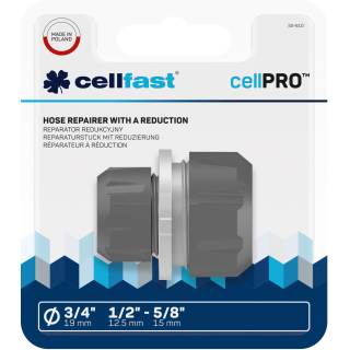 Opravná spojka hadíc s redukciou 1/2" - 5/8" / 3/4" CELLPRO