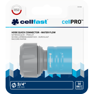 Schnellverbindungsstück - Durchlauf CELLPRO 3/4"