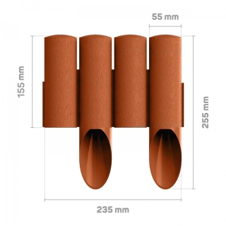 Zahradní palisáda 4 STANDARD - cihlově červená