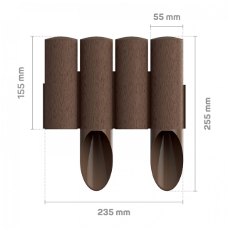 Garden palisade 4 STANDARD - brown