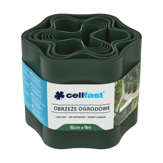 Okraj záhradného trávnika 15 cm 9 m (29,5 ft) [tmavozelený]