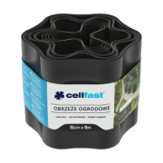 Rasenkante - wellig 15 cm 9 m [shwarz]