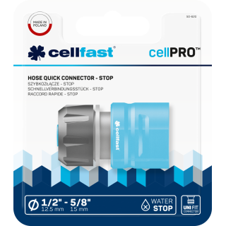 Hose quick connector - stop CELLPRO 1/2" - 5/8"