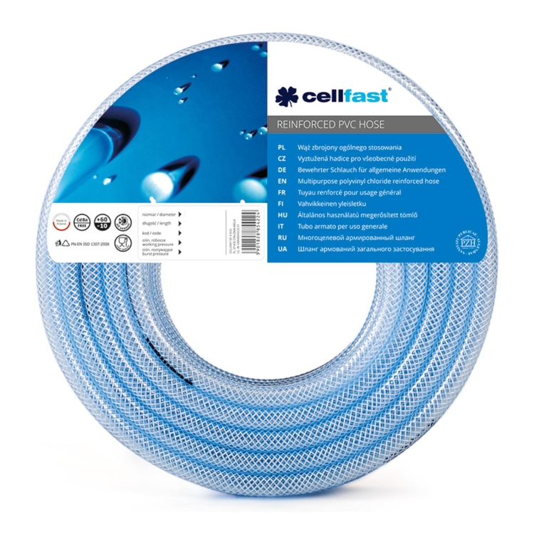 Vyztužená polyvinylchloridová víceúčelová hadice 16,0 × 3,5 mm 50 m