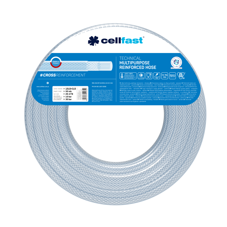 Technischer Schlauch mit Einlage 19,0 × 3,0 mm 50 m