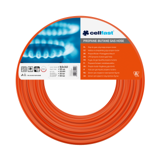 Hadice na LPG (propan-butan) 10,0 × 2,5 mm 50 m