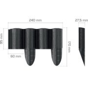 Záhradná palisáda 4 ECO 2,4 m - antracit