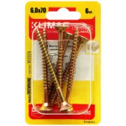 Vrut PZ se zápustnou hlavou – celý závit  6X70  (6ks/blistr)