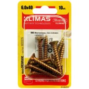 Vrut PZ se zápustnou hlavou – celý závit 6X40  (10ks/blistr)