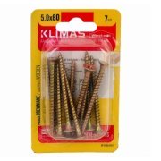 Vrut PZ se zápustnou hlavou – celý závit 5X80  (7ks/blistr)