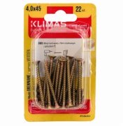 PZ skrutka so zápustnou hlavou – plný závit 4X45 (22 ks/blister)