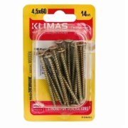 PZ skrutka so zapustenou hlavou – plný závit 4,5X60 (14 ks/blister)