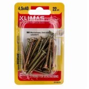 Wkręt PZ z łbem wpuszczanym – pełny gwint 4,5X40  (22 szt./blister)