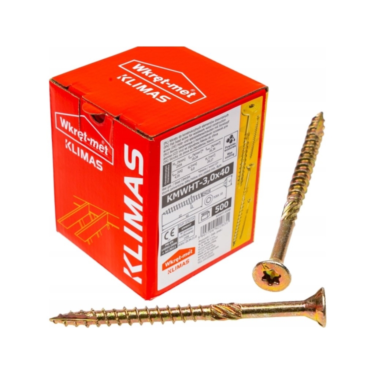 Vrut konstrukční TX 3x40 mm (500 ks) - Spolehlivé spojení pro Vaše projekty