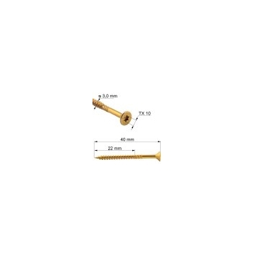 Wkręt konstrukcyjny TX 3x40 mm (500 szt.) | Niezawodne połączenie do Twoich projektów