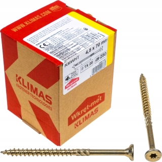 Vrut Konstrukční TX 4,5x70 250ks – Vysoce Kvalitní Spojovací Materiál