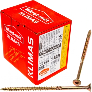 Vrut konstrukční se zápustnou hlavou TX 5x100 (200ks) - Kvalitní Spojovací Materiál |