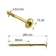 Vrut konstrukční  s talířovou hlavou TX 8X280 (50ks/bal.)