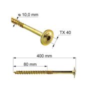 Vrut konstrukční  s talířovou hlavou TX 10X400 (25ks/bal.)