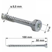 Vrut kov–dřevo 6HR/TX 8X100 (50ks/bal.)