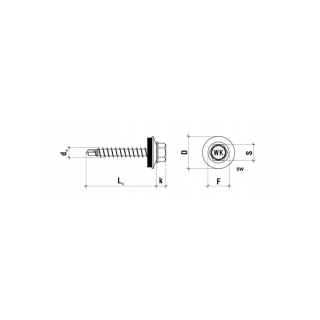 Farmářský šroub s podl. ZN 4,8X25 (250ks)