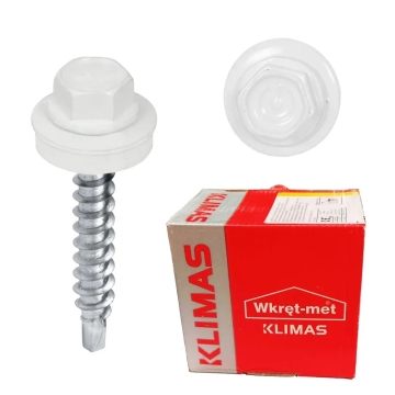 Wkręt farmerski RAL 9003 4,8×25 (250 szt.) – do pokryć z blachy