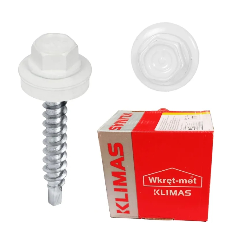 Wkręt farmerski RAL 9003 4,8×25 (250 szt.) – do pokryć z blachy